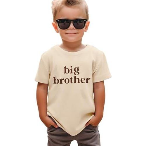 Big Brother Shirt Toddler Baby Boy Promoted to Big Brother Announcement Tshirt Kids Short Sleeve Clothes