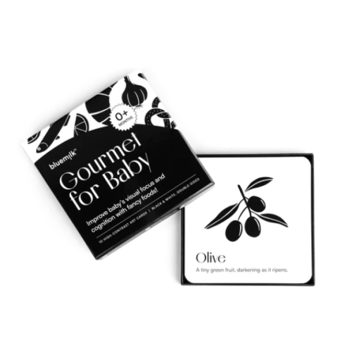 BlueMilk Gourmet for Baby High Contrast Art Cards – Chunky Deli