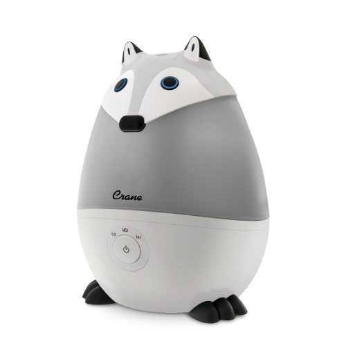 Crane USA Mini Adorable Ultrasonic Cool Mist Humidifier, 0.5 Gallon, 15 Hr Run Time, Optional Vapor Tray, 250 Sq. ft. , Fox
