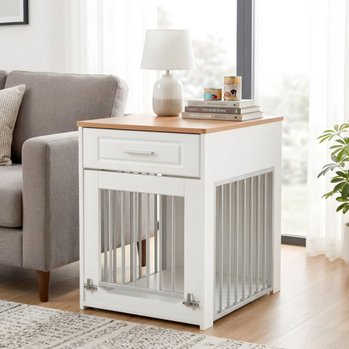 Tucker Murphy Pet™ Dog Crate with Flip Up Door, Drawer, 26'' H X 20'' W X 24'' D | Wayfair