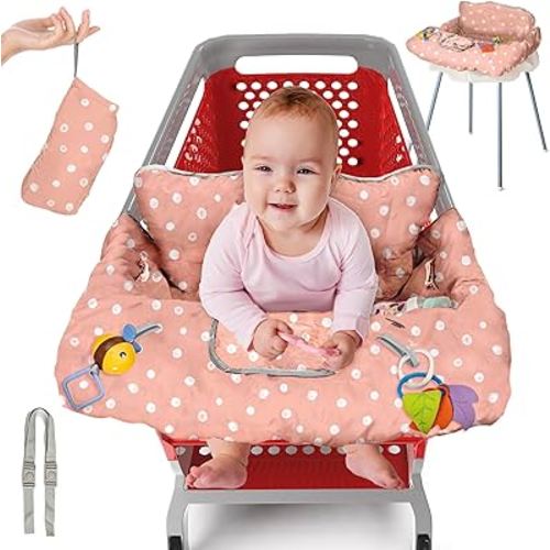 Shopping Cart Cover for Baby PILLANI, Baby Registry Items, High Chair Cover for Restaurant Seat, Grocery Cart Cover for Baby Girl/Boy, Buggy Covers for Babies, Toddler Cart Cover, Infant Cart Hammock