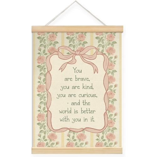 Positive Affirmations Wall Decor for Girls Room Nursery Playroom