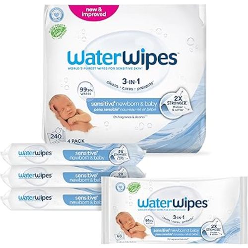 WaterWipes Original Baby Wipes Unscented Hypoallergenic for Sensitive Skin