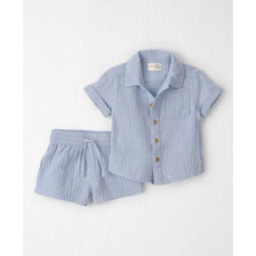 Baby Boys' Collared Top & Shorts, 2-Piece Set
