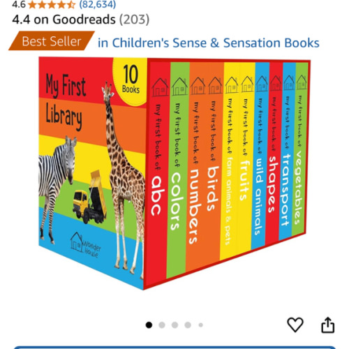 My First Library: Boxset of 10 Board Books for Kids