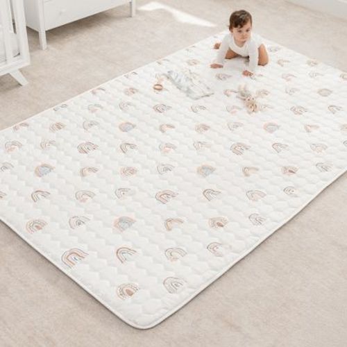 Premium Play Mat - Soft And Comfortable Kids & Toddler Play Mat With Non-slip Bottom By Comfy Cubs - Rainbow, Rectangle, 60x96
