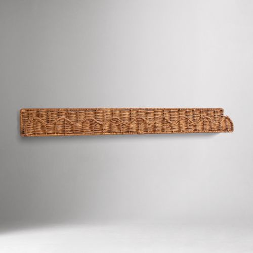 Scallop Rattan Shelf (32")