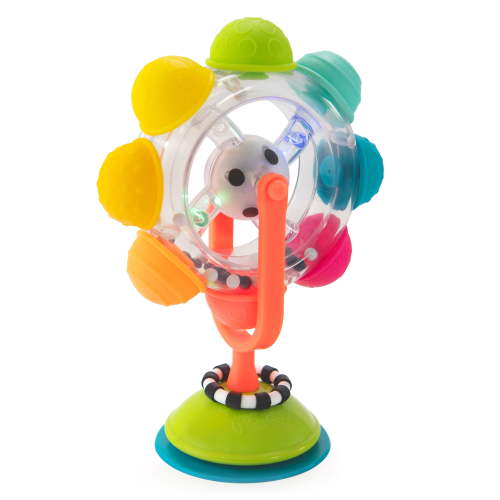 Sassy Light-up Rainbow Reel Spinning Developmental Suction Cup Baby High Chair Tray Toy 6+ Months