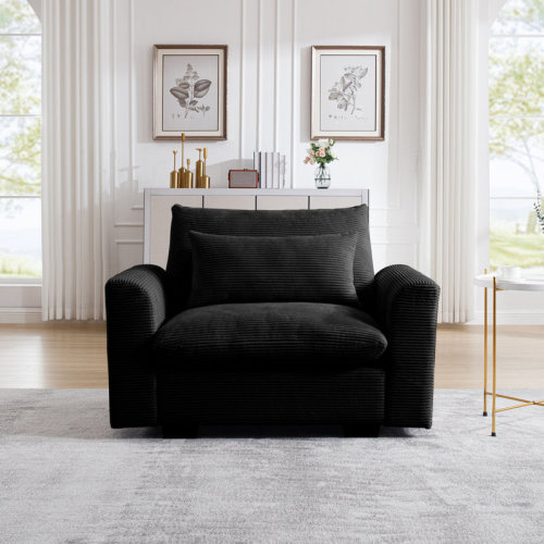 Latitude Run® Deep Seat Single Sofa Accent Chair with Waist Pillow - Wayfair Canada