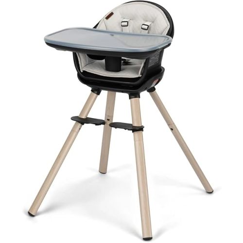 Maxi-Cosi Moa 8-in-1 High Chairs for Babies and Toddlers, Machine Washable Infant High Chair, Compact, Convertible High Chair Lightweight Design, Onyx Sand