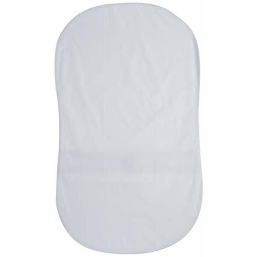 Halo Bassinest Fitted Sheet, 100% Cotton, Super Soft Bassinet Sheet for Baby Boys, Girls and Unisex, Breathable and Lightweight Mattress Pad Cover, Solid White