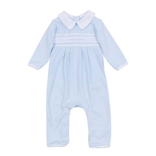 Luca's Classics Smocked Playsuit - Light Blue
