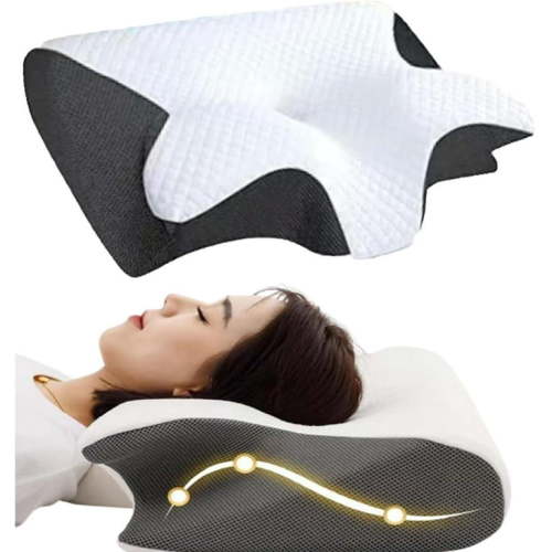 Dreamers Relief Pillow, Dreamer Neck Pillow, Dreamers Relief Pillow Side Sleeper, Dreamers Global Pillow, Dreamers Cervical Neck Pillow，Premium Contour Relief Pillow (Black)