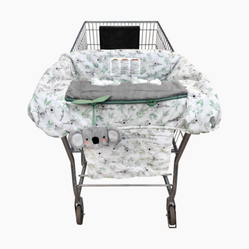 Boppy Preferred Shopping Cart Cover - Green Gray Koala And Leaves