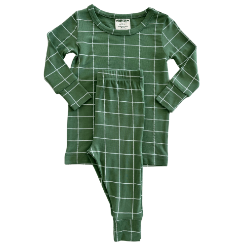 2-Piece Set, Basil Windowpane