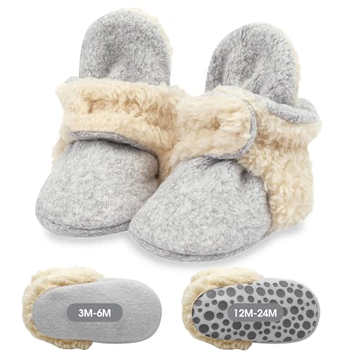 Zutano unisex-baby Cozie Fleece Baby Booties With Grippers