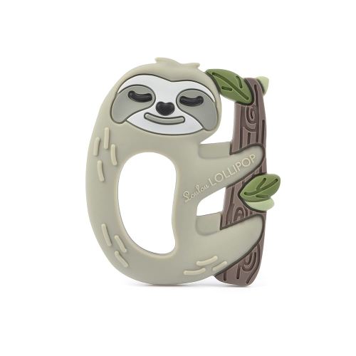 Loulou Lollipop Silicone Teether for Teething Baby Boy and Girl - Sloth