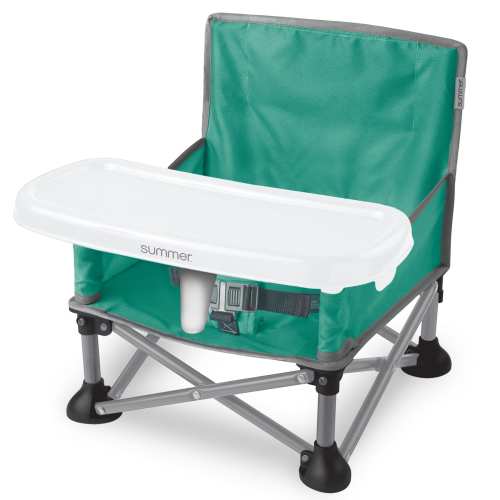 Summer by Ingenuity Pop 'N Sit Portable Infant Booster Seat, Teal, 6 Months +