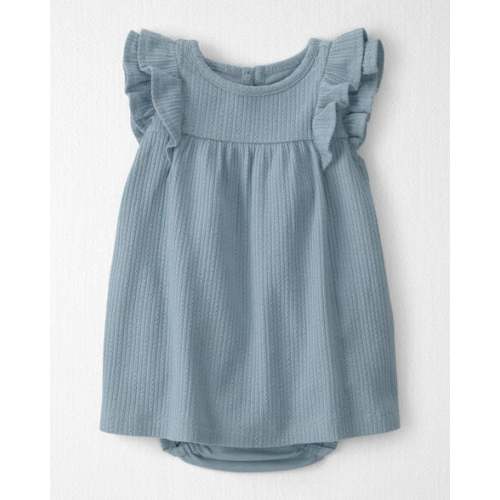 Baby Girl Pointelle Bodysuit Dress Made with Organic Cotton - NB
