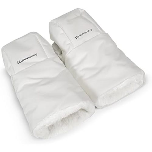 UPPAbaby CozyHandmuff/Easily Attaches to Stroller Handlebars/Ultra-Plush, Weather-Proof Hand Protection/Bryce (White)