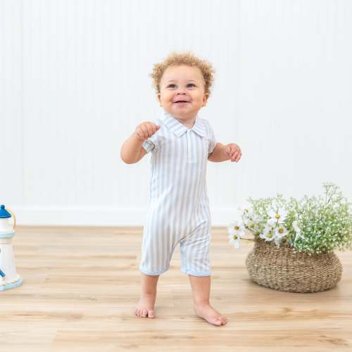 Polo Shortall in Small Mist Stripe