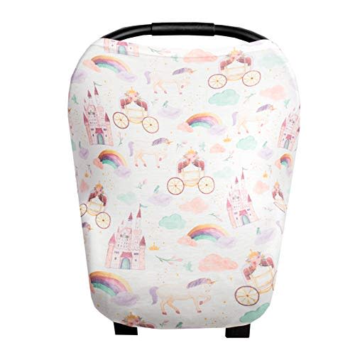 Copper Pearl Multi-Use Cover: Car Seat Covers, Nursing Cover, and Stroller Cover for Sun - Stretchy Fabric, All-Season Use, Stylish Designs, Easy Access for Moms - Enchanted