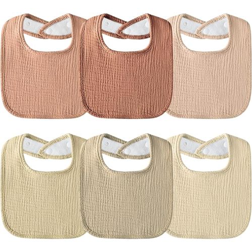 Muslin Baby Bibs Cotton Baby Drool Bandana Bibs for Baby Girls Boys Infant Newborn Toddler Drooling and Teething