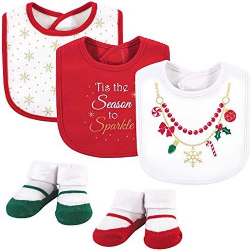 Little Treasure Unisex BabyCotton Bib and Sock Set