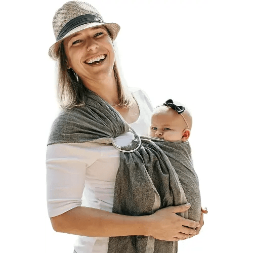 Hip Baby Wrap Ring Sling Baby Carrier for Infants and Toddlers - Beautiful, 100% Soft Cotton Baby Wraps Carrier For Babies 8-35 lbs - Perfect Baby Shower Gifts Moms And Dads - Nursing Cover (Midnight)