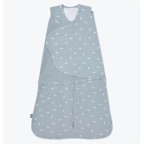 Blue Bird Print Cotton Swaddle Newborn | HALO
