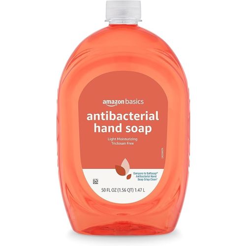 Amazon Basics Antibacterial Liquid Hand Soap Refill, Light Moisturizing, Triclosan-Free, Citrus, 50 Fl Oz (Pack of 1) (Previously Solimo)