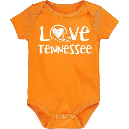 Tennessee Loves Football Chalk Art Baby Bodysuit Orange