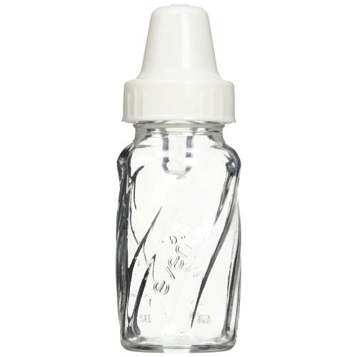 Evenflo Feeding's 3-Pack Customflow Vented Glass Bottles, BPA-Free, 4 oz. - Ivory