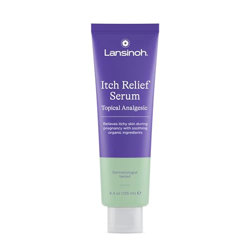 Lansinoh Anti-Itch Serum for Pregnant Moms, Itchy Skin Care, Cream for Pregnancy, Prenatal & Postnatal Skin Care, Safe for First Trimester, Pregnancy Essentials, 4.4 Ounces