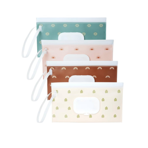 4 Pack Wipes Dispenser, ON The GO, Seposeve Portable Baby Wipe Case, Refillable Baby Wipes Container, Wipe Holder, Keeps Wipes Fresh, Reusable Wet Wipe Pouch for Outdoor Outing, Camping, Hiking.