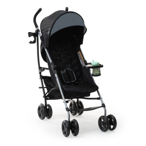 Summer by Ingenuity 3D Lite Stroller - Black/Silver: Lightweight, Folding Stroller with Canopy and EVA Wheels