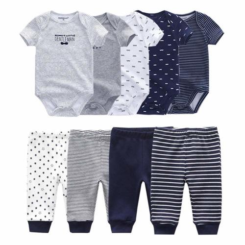 Baby Layette Set Baby Boys' 9-Piece Bodysuits Pants Set Toddler Girl Boy Unisex Baby Gift Sets