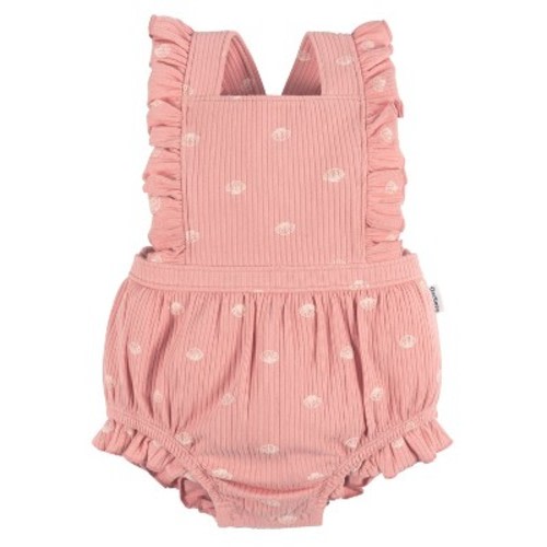 Gerber Baby & Toddler Girls' Sunsuit Romper, Color: Seashell, Size: 18m