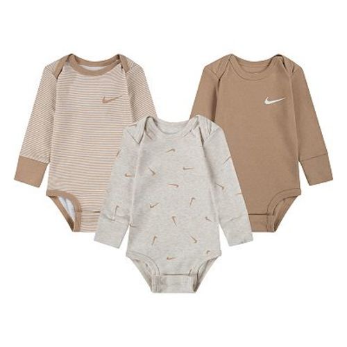 Baby Nike Long Sleeve 3-Pack Bodysuits