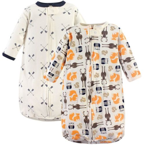Hudson Baby Infant Boys Cotton Long-Sleeve Wearable Sleeping Bag, Sack, Blanket, Forest, 3-9 Months