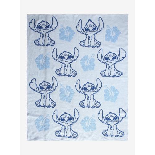 Disney Lilo & Stitch Hibiscus Stitch Feather Knit Throw