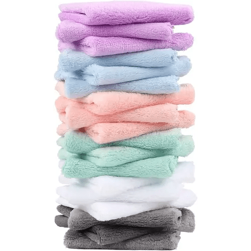 Orighty Baby Washcloths 18-Pack, Premium Microfiber Baby Bath Face Towels, Super Soft and Absorbent Baby Towels for Newborn, Infants and Toddlers, Natural Baby Wipes for Delicate Skin, 9x9 Inch