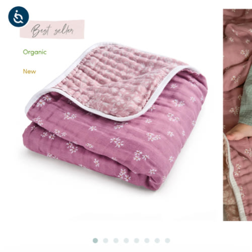 aden + anais Organic Cotton Muslin Blanket in Heritage Floral | aden + anais