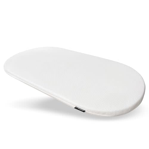 Yunioo Foldable Baby Changing Pad. Moses Basket or Oval Bassinet Mattress Pad with Ultra Soft Cover. Replacement Diaper Changing Station Mattress. Changing Table Topper for Dresser. 31” x 16”