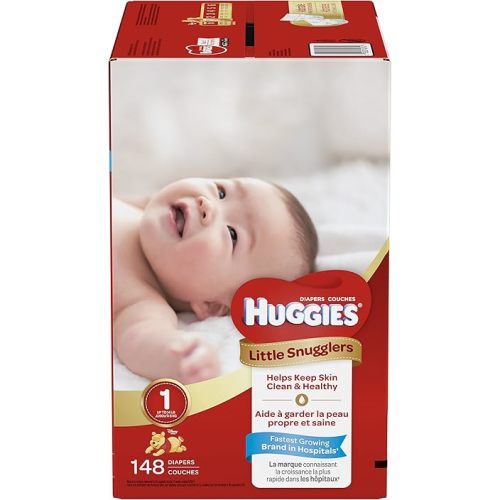 Huggies Little Snugglers Baby Diapers, Size 1, 148 Count, GIANT PACK (Packaging May Vary)