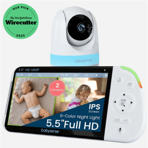 Babysense MaxView PRO: Full HD Non-WiFi Video Baby Monitor with Night Light