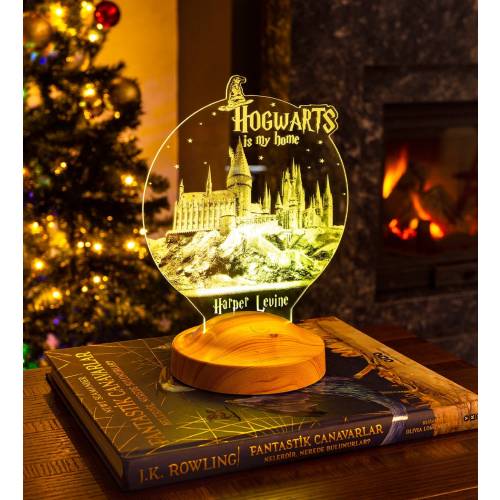 Hogwarts Personalized Lamp | Hogwarts Castle 3D LED Lamp | Acrylic Lamp fan gift Magical night light, gift for Potterheads, HP fans