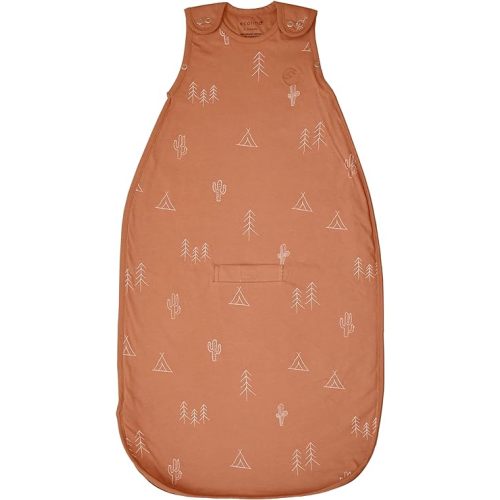Adjustable Organic Cotton Baby Sleeping Bag, Wearable Blanket by Woolino. Universal Size Sleep Bag Sack for Infant to Toddler, Fits 2 Months - 2 Years, TOG 1, Desert