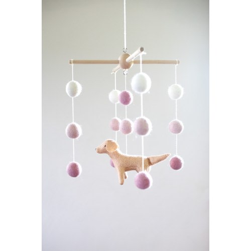 Golden retriever, Labrador  baby mobile, nursery decor, girl or boy dog mobile, pet lover gift, baby shower gift
