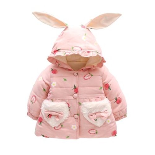 Odeerbi Baby Boys Girls Coats Winter Outerwear Jackets Toddler Snowsuit Heart Shaped Pocket Coat Hooded Thicken Warm Hooded Jacket